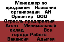 Менеджер по продажам › Название организации ­ АН Ориентир, ООО › Отрасль предприятия ­ Агент › Минимальный оклад ­ 50 000 - Все города Работа » Вакансии   . Адыгея респ.,Адыгейск г.